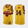 Yellow_City Jim Les Hawks #14 Twill Basketball Jersey FREE SHIPPING