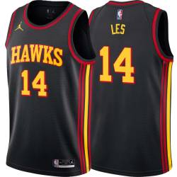 Black Jim Les Hawks #14 Twill Basketball Jersey FREE SHIPPING