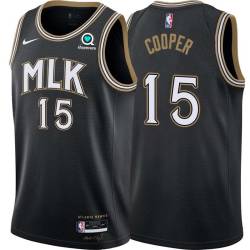 Black_City Chuck Cooper Hawks #15 Twill Basketball Jersey FREE SHIPPING