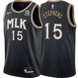 Black_City Jack Stephens Hawks #15 Twill Basketball Jersey FREE SHIPPING