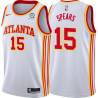 White Odie Spears Hawks #15 Twill Basketball Jersey FREE SHIPPING