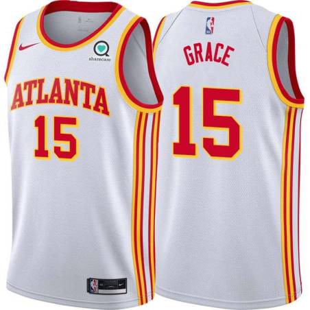 White Ricky Grace Hawks #15 Twill Basketball Jersey FREE SHIPPING