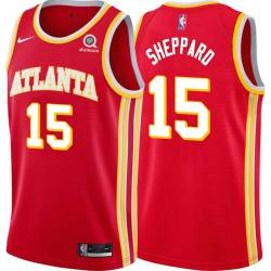 Torch_Red Jeff Sheppard Hawks #15 Twill Basketball Jersey FREE SHIPPING