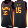 Black Emanual Davis Hawks #15 Twill Basketball Jersey FREE SHIPPING