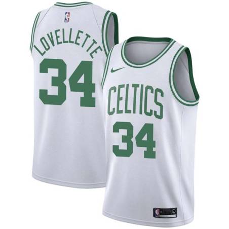 White Clyde Lovellette Twill Basketball Jersey -Celtics #34 Lovellette Twill Jerseys, FREE SHIPPING