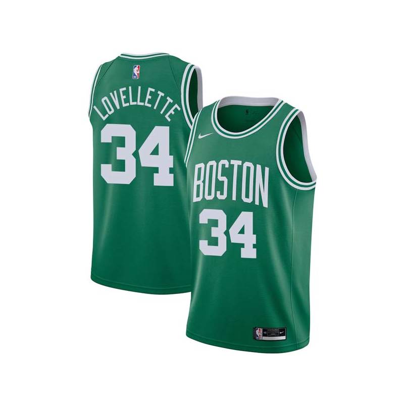 Green Clyde Lovellette Twill Basketball Jersey -Celtics #34 Lovellette Twill Jerseys, FREE SHIPPING