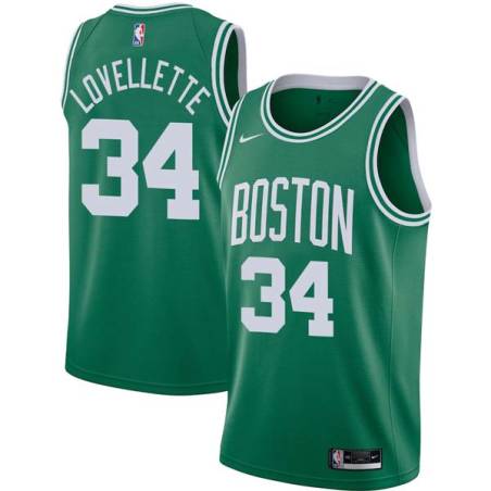 Green Clyde Lovellette Twill Basketball Jersey -Celtics #34 Lovellette Twill Jerseys, FREE SHIPPING