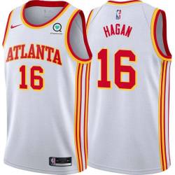 White Cliff Hagan Hawks #16 Twill Basketball Jersey FREE SHIPPING