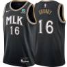 Black_City Anthony Grundy Hawks #16 Twill Basketball Jersey FREE SHIPPING