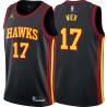 Black Murray Wier Hawks #17 Twill Basketball Jersey FREE SHIPPING