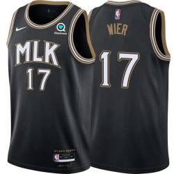 Black_City Murray Wier Hawks #17 Twill Basketball Jersey FREE SHIPPING