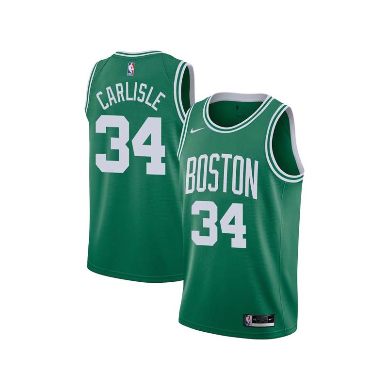 Green Rick Carlisle Twill Basketball Jersey -Celtics #34 Carlisle Twill Jerseys, FREE SHIPPING