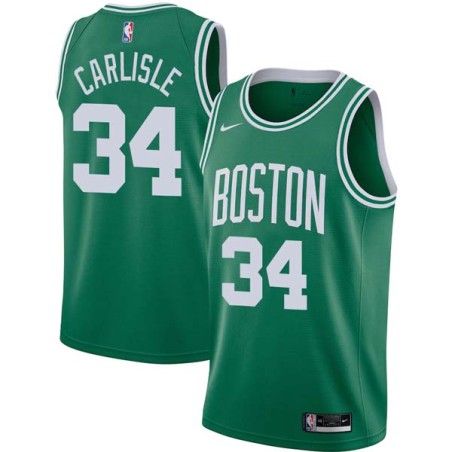 Green Rick Carlisle Twill Basketball Jersey -Celtics #34 Carlisle Twill Jerseys, FREE SHIPPING