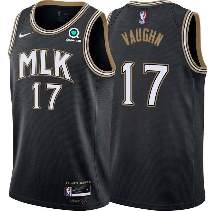 Black_City Chico Vaughn Hawks #17 Twill Basketball Jersey FREE SHIPPING