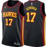 Black Dennis Schroder Hawks #17 Twill Basketball Jersey FREE SHIPPING