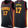 Black Onyeka Okongwu Hawks #17 Twill Basketball Jersey FREE SHIPPING