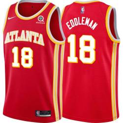 Torch_Red Dike Eddleman Hawks #18 Twill Basketball Jersey FREE SHIPPING