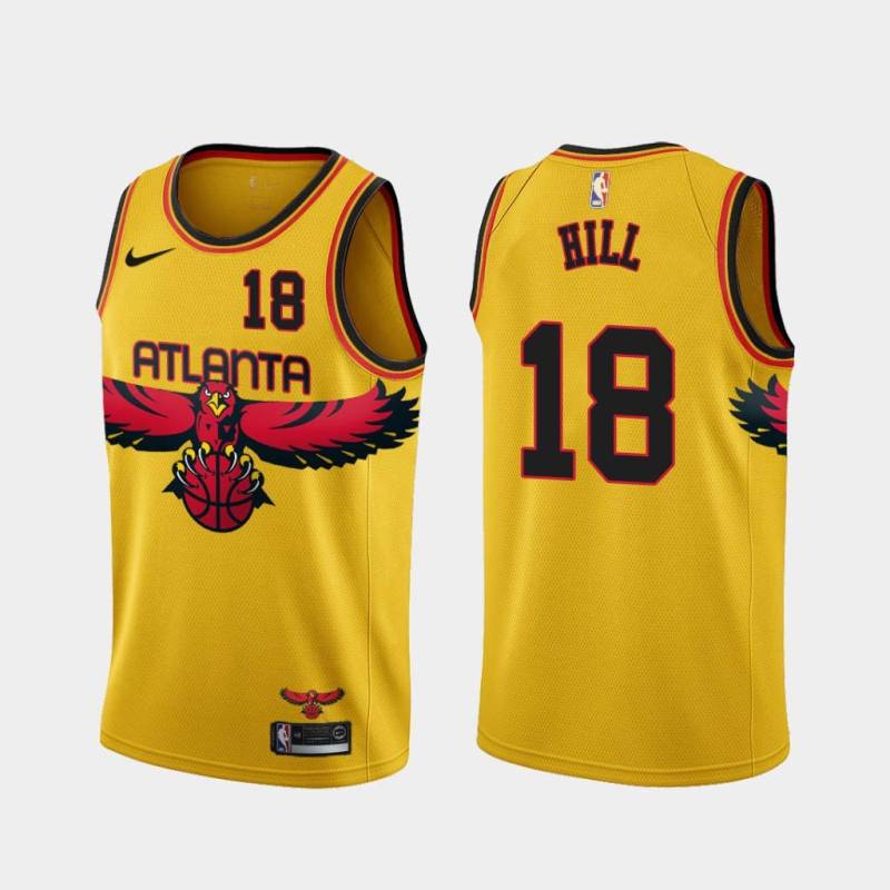 Yellow_City Solomon Hill Hawks #18 Twill Basketball Jersey FREE SHIPPING