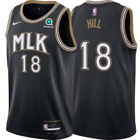 Black_City Solomon Hill Hawks #18 Twill Basketball Jersey FREE SHIPPING