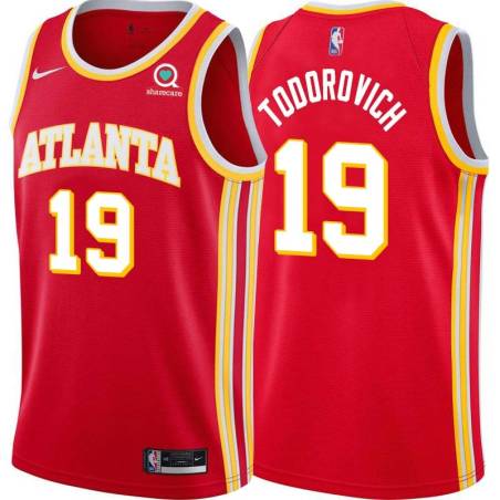 Torch_Red Mike Todorovich Hawks #19 Twill Basketball Jersey FREE SHIPPING