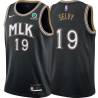 Black_City Frank Selvy Hawks #19 Twill Basketball Jersey FREE SHIPPING