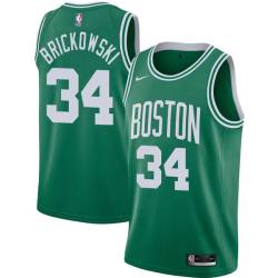 Green Frank Brickowski Twill Basketball Jersey -Celtics #34 Brickowski Twill Jerseys, FREE SHIPPING