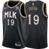 Black_City Richie Guerin Hawks #19 Twill Basketball Jersey FREE SHIPPING