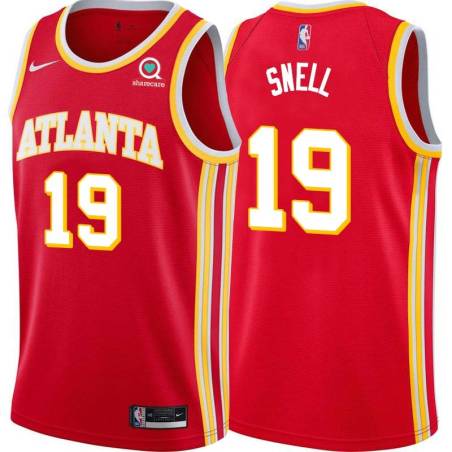 Torch_Red Tony Snell Hawks #19 Twill Basketball Jersey FREE SHIPPING