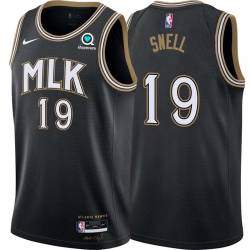 Black_City Tony Snell Hawks #19 Twill Basketball Jersey FREE SHIPPING