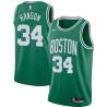 Green Reggie Hanson Twill Basketball Jersey -Celtics #34 Hanson Twill Jerseys, FREE SHIPPING