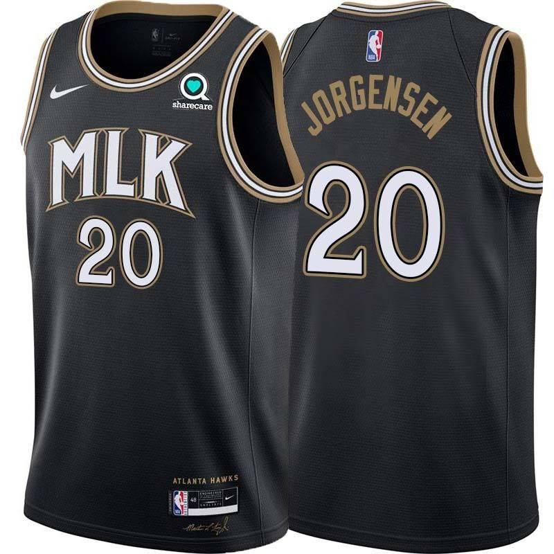 Black_City Noble Jorgensen Hawks #20 Twill Basketball Jersey FREE SHIPPING