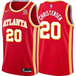 Torch_Red Cal Christensen Hawks #20 Twill Basketball Jersey FREE SHIPPING