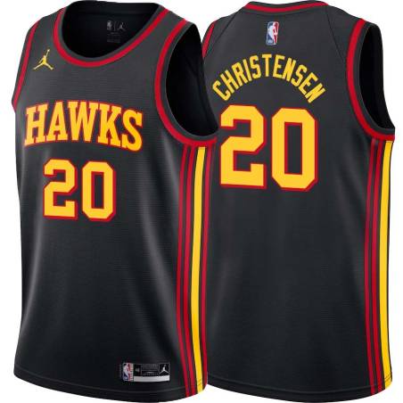 Black Cal Christensen Hawks #20 Twill Basketball Jersey FREE SHIPPING