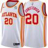 White Cal Christensen Hawks #20 Twill Basketball Jersey FREE SHIPPING