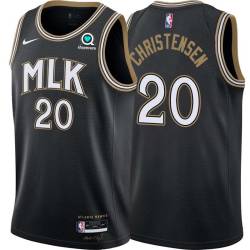 Black_City Cal Christensen Hawks #20 Twill Basketball Jersey FREE SHIPPING