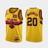 Yellow_City Ed Macauley Hawks #20 Twill Basketball Jersey FREE SHIPPING