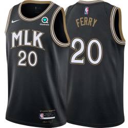 Black_City Bob Ferry Hawks #20 Twill Basketball Jersey FREE SHIPPING