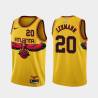 Yellow_City George Lehmann Hawks #20 Twill Basketball Jersey FREE SHIPPING