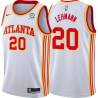 White George Lehmann Hawks #20 Twill Basketball Jersey FREE SHIPPING