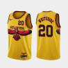 Yellow_City Donald Whiteside Hawks #20 Twill Basketball Jersey FREE SHIPPING