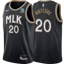 Black_City Donald Whiteside Hawks #20 Twill Basketball Jersey FREE SHIPPING