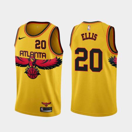 Yellow_City LaPhonso Ellis Hawks #20 Twill Basketball Jersey FREE SHIPPING