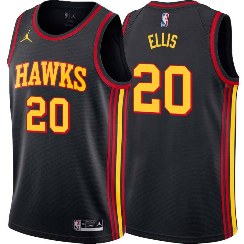 Black LaPhonso Ellis Hawks #20 Twill Basketball Jersey FREE SHIPPING