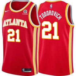 Torch_Red Mike Todorovich Hawks #21 Twill Basketball Jersey FREE SHIPPING