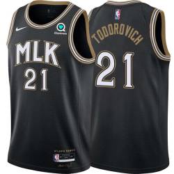 Black_City Mike Todorovich Hawks #21 Twill Basketball Jersey FREE SHIPPING