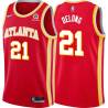 Torch_Red Nate DeLong Hawks #21 Twill Basketball Jersey FREE SHIPPING