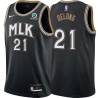 Black_City Nate DeLong Hawks #21 Twill Basketball Jersey FREE SHIPPING