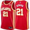 Torch_Red Jack McMahon Hawks #21 Twill Basketball Jersey FREE SHIPPING