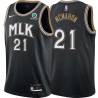 Black_City Jack McMahon Hawks #21 Twill Basketball Jersey FREE SHIPPING