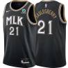 Black_City Woody Sauldsberry Hawks #21 Twill Basketball Jersey FREE SHIPPING